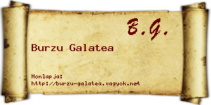 Burzu Galatea névjegykártya